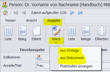 Ausgabe-Word