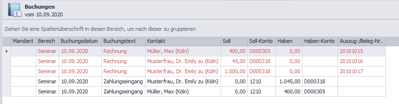 Buchungen-Splitten-Buchungen
