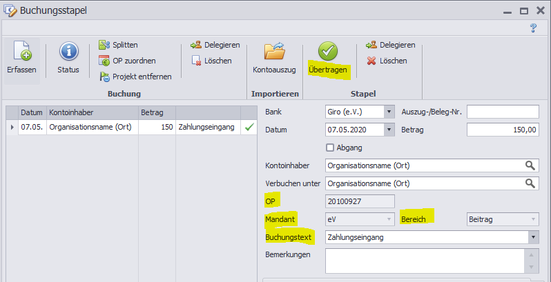 Buchungsstapel-uebertragen