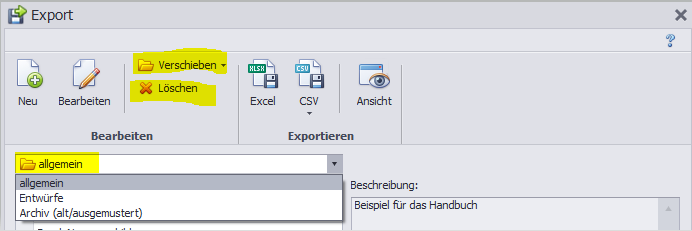 Export-VerschiebenLoeschen
