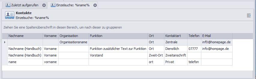 Hauptfenster-TabAnsicht