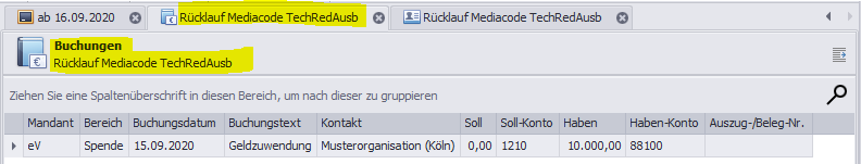 Kampagne-Rücklauf-Spende-Buchungen