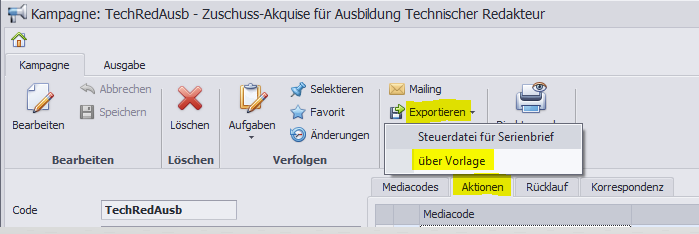 Kampagne-Aktion-Export-Vorlage-Aufruf