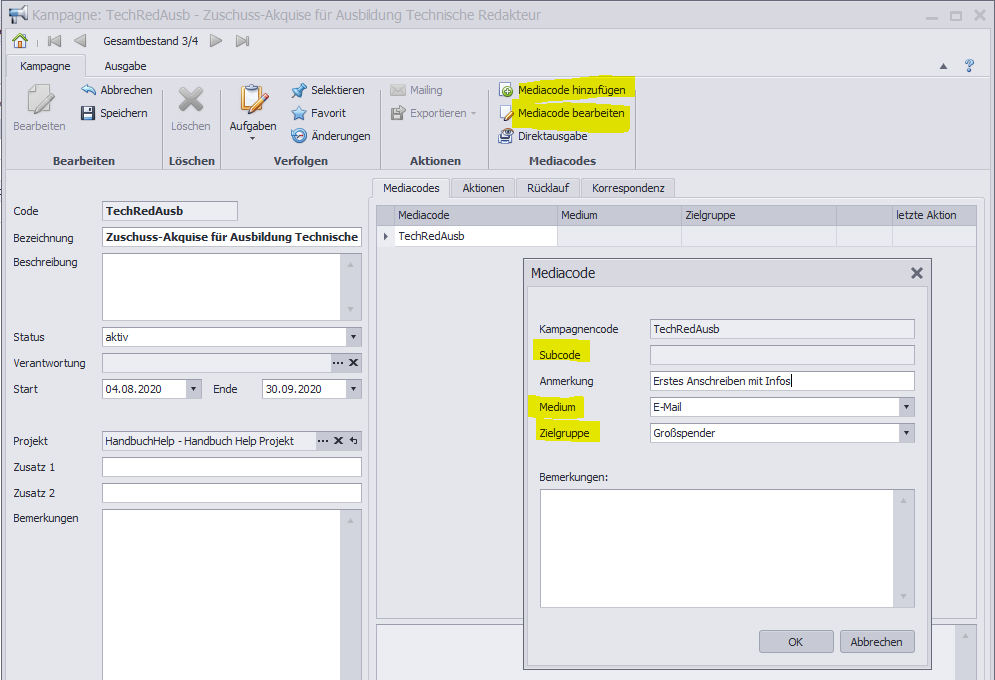 Kampagne-Mediacode-bearbeiten