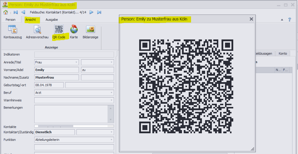 Kontakt-QRCode