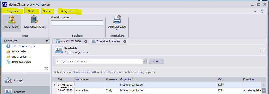 Menueleiste-Hauptfenster2