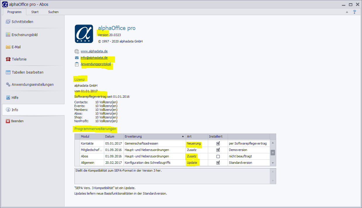 Programm-Info