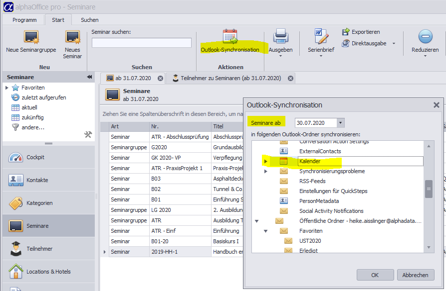 Seminar-Outlooksynchronisation