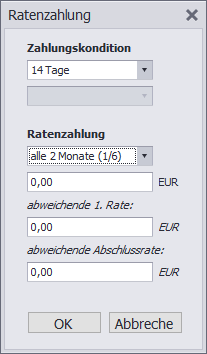 Teilnehmer-Ratenzahlung